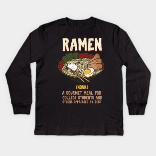 Ramen Noodles Definition Kids Long Sleeve T-Shirt